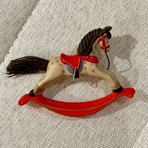Vintage Brooch Lapel Pin - Hallmark Rocking Horse - Palomino